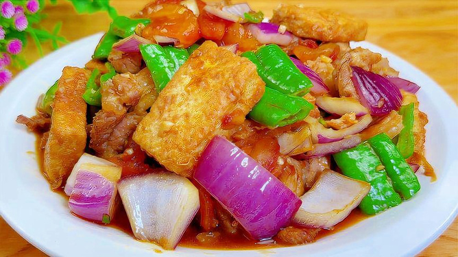 豆腐炒肉的家常做法